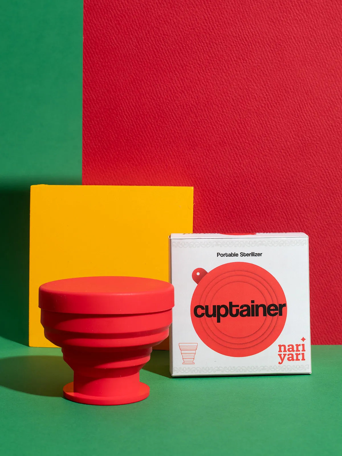 Menstrual Cup Sterilizing Cuptainer | Foldable | Separate Lid