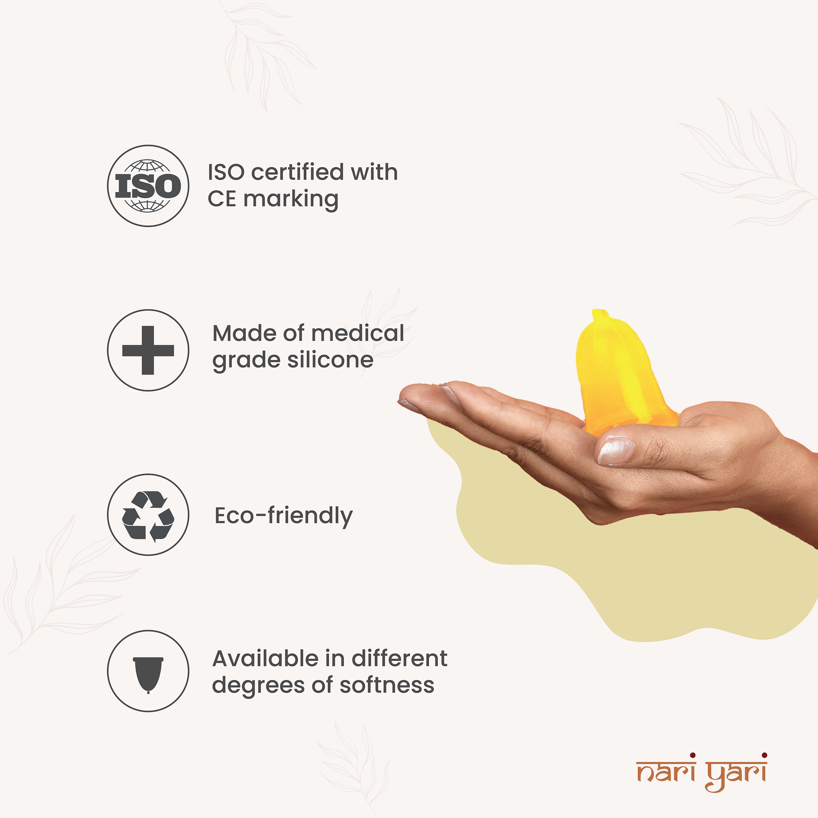 Nari Yari Active Menstrual Cup (Yellow) Nari Yari